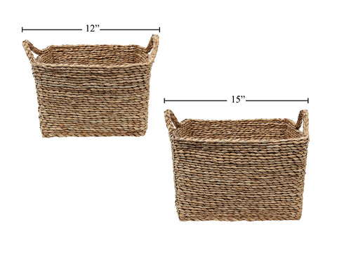 Rectangular Seagrass Storage Baskets (6174574641332)
