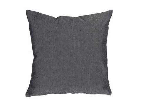 Chambray Cushion With Zipper (Black) (7762521194720)