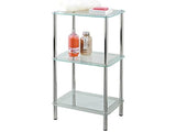 CHROME RECTANGULAR FROSTED GLASS STAND (2137379471458)