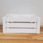 S/3 White Wood Crates With Heart Handle (7552092012768)