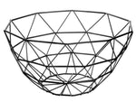 Round Geometric Metal Fruit Basket Black (7549965271264)