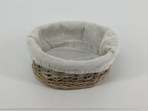 Oval Nesting Wicker Basket With Liner (Gray) (5944884986005)